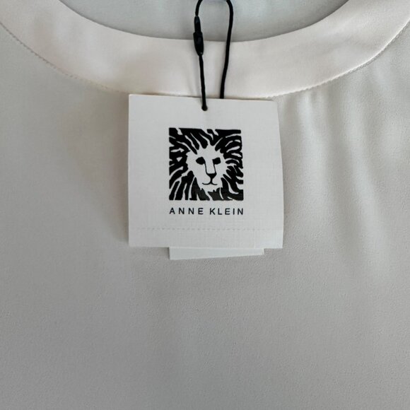 Anne Klein cream sleeveless top women's Medium NWT - Picture 6 of 7